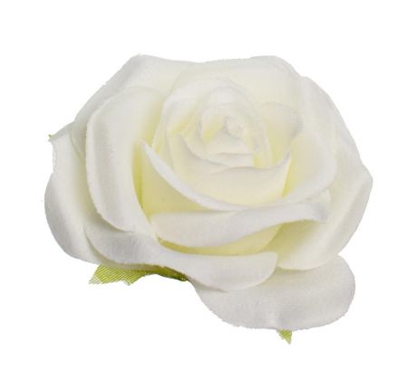 Hlava ruža ružová biela 7cm